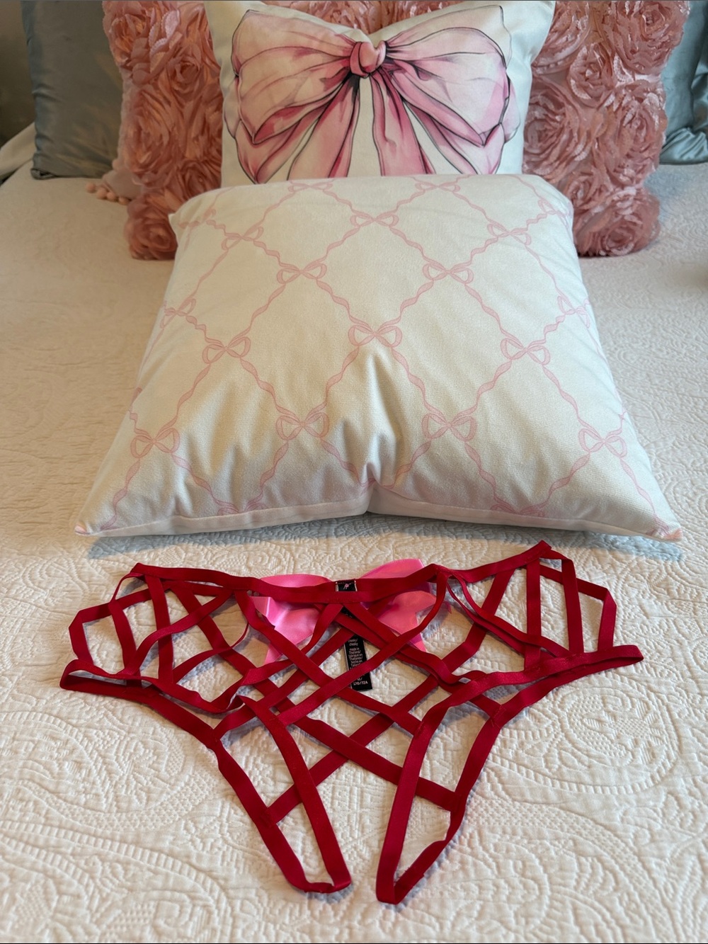 Victoria's Secret Red Strappy Cutout Bikini Briefs